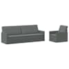 vidaXL Diivanikomplekt 2 pcs Tumehall kangas
