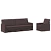 vidaXL Diivanikomplekt 2 pcs Tume pruun kangas