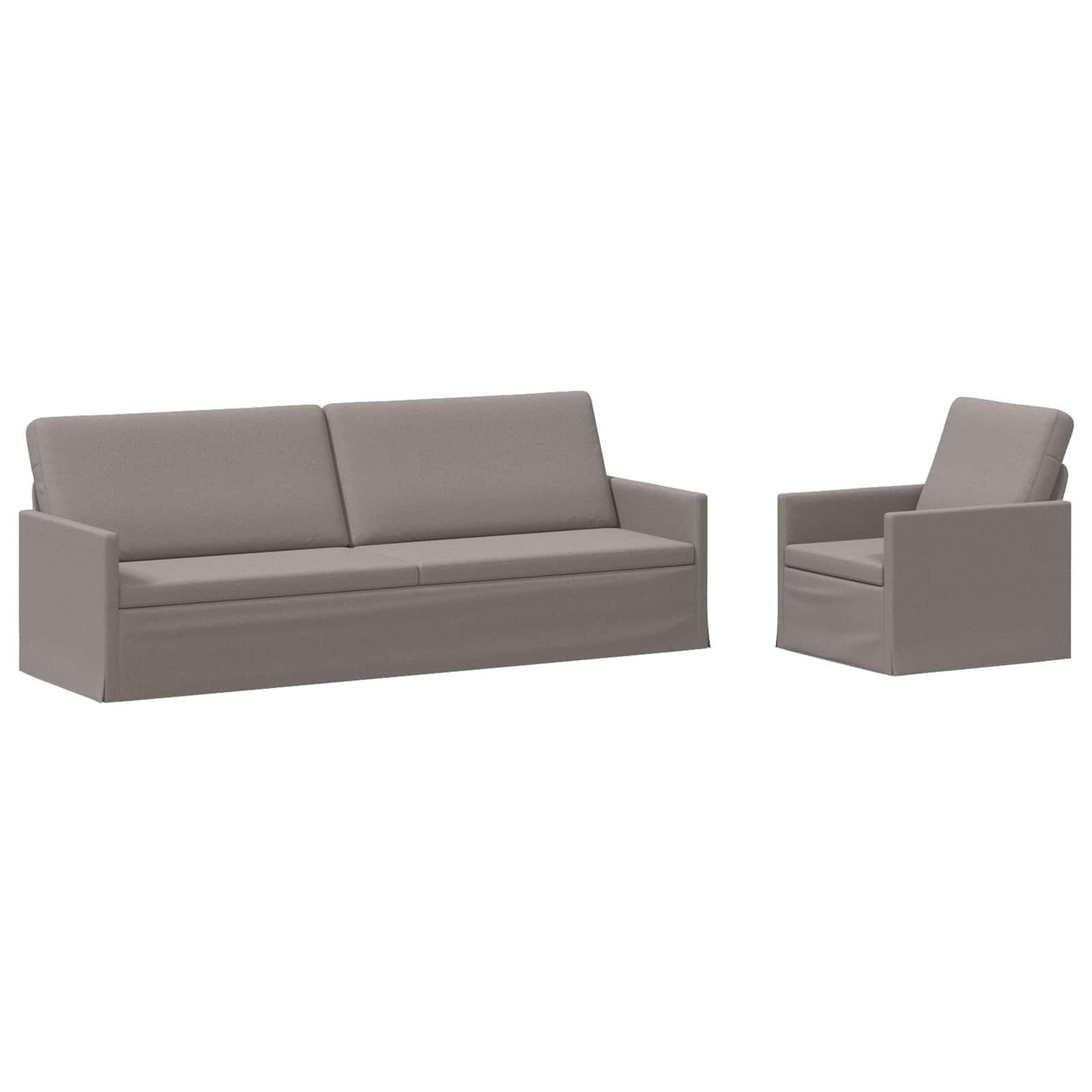 vidaXL Set pohovek 2 pcs Taupe Textil