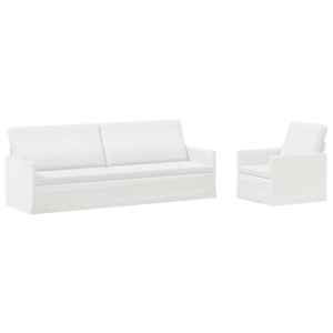 vidaXL Diivanikomplekt 2 pcs Valge kangas