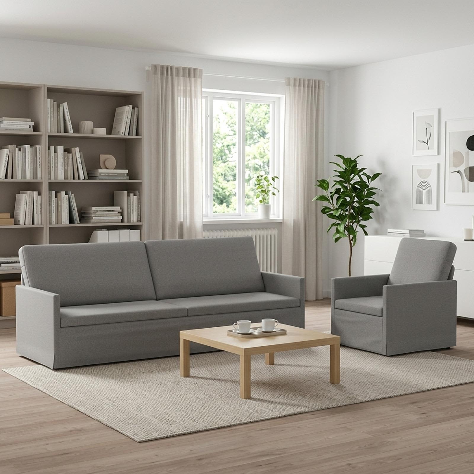vidaXL Sofa-Set 2 pcs Wolkengrau Stoff