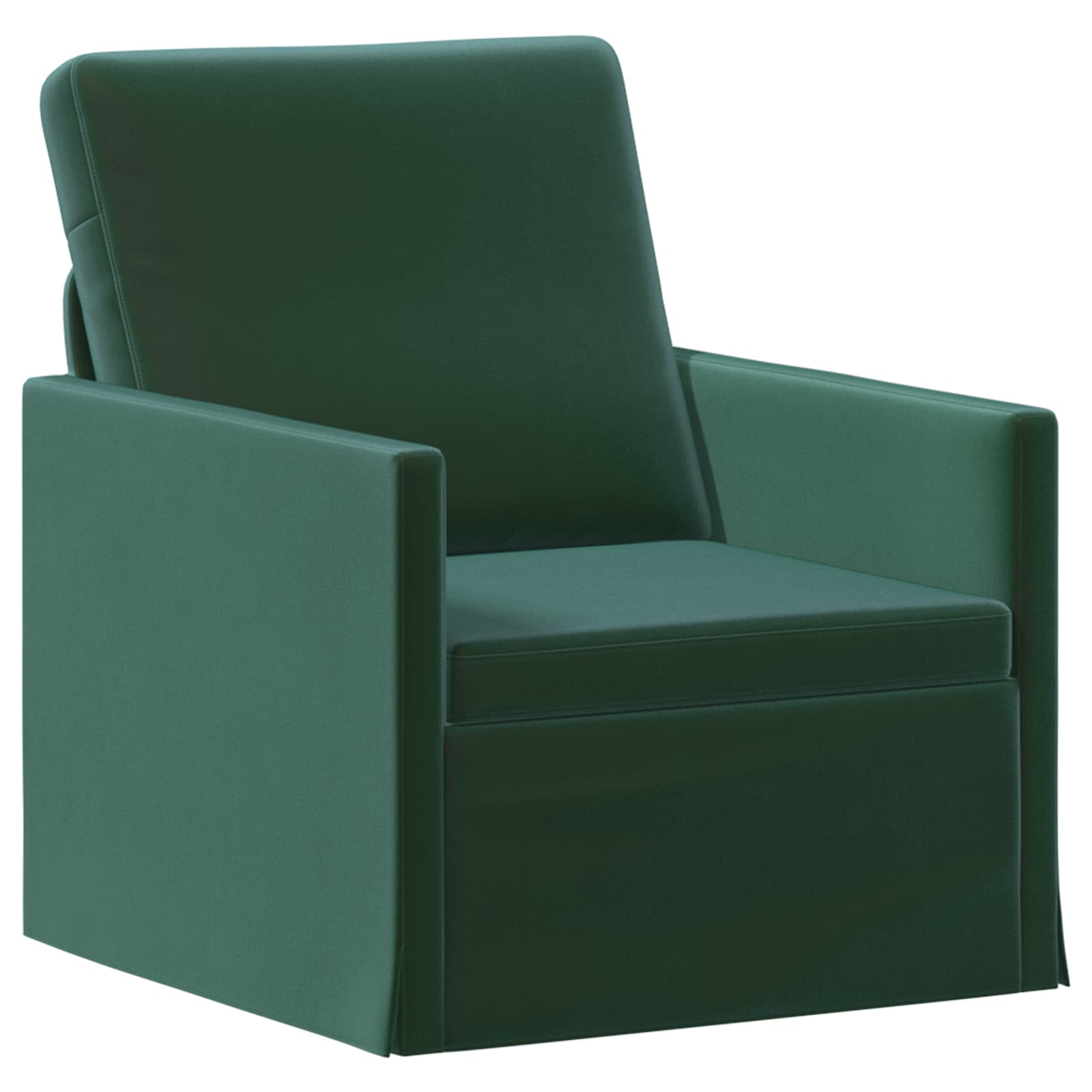 Kavčna garnitura 2 pcs Temno zelena Žamet