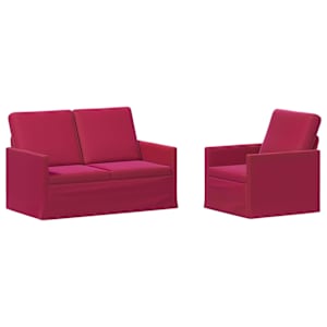 vidaXL Diivanikomplekt 2 pcs Veinpunane Samet