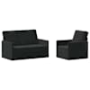 vidaXL Diivanikomplekt 2 pcs Must Samet