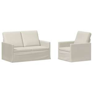 vidaXL Diivanikomplekt 2 pcs Kreemjas Samet