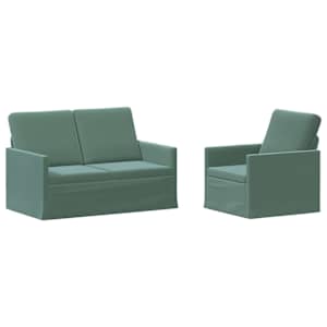 vidaXL Diivanikomplekt 2 pcs Mere Roheline Samet