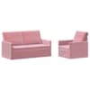 vidaXL Diivanikomplekt 2 pcs Roosa Samet