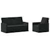 vidaXL Diivanikomplekt 2 pcs Must Samet