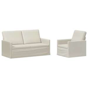 vidaXL Diivanikomplekt 2 pcs Kreemjas Samet