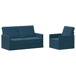 vidaXL Diivanikomplekt 2 pcs Sinine Samet
