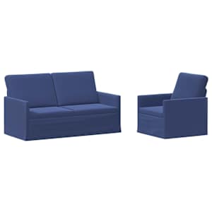 vidaXL Diivanikomplekt 2 pcs Politsei sinine Samet
