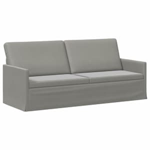 Set pohovek 2 ks Pro 4 osobu Světle šedá 190 x 81 x 82 cm Samet - obrázek 4