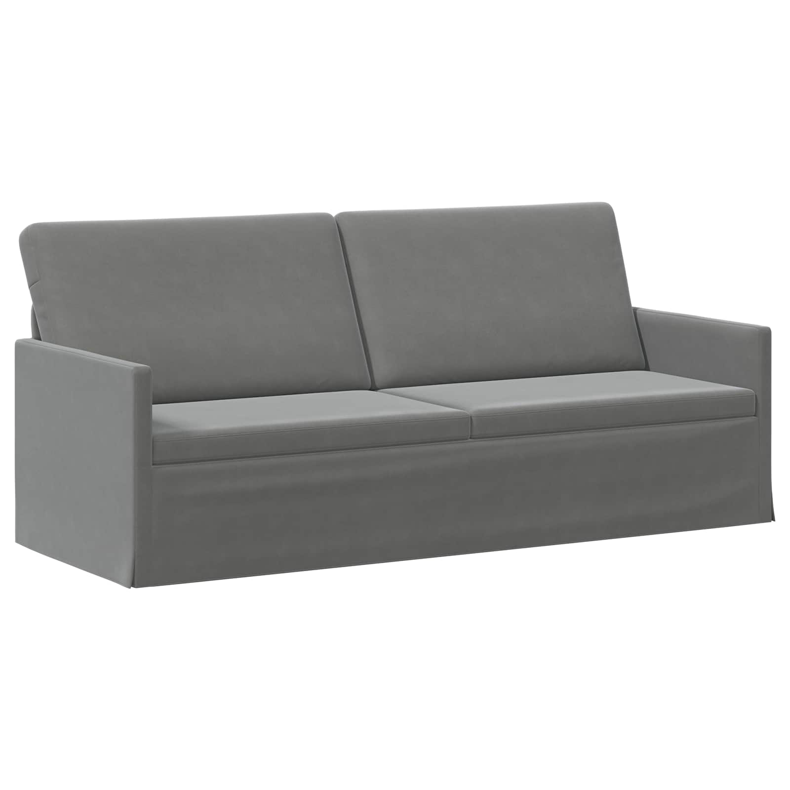 Kavčna garnitura 2 pcs Temno siva Žamet