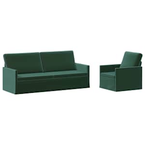 vidaXL Diivanikomplekt 2 pcs Tumeroheline Samet