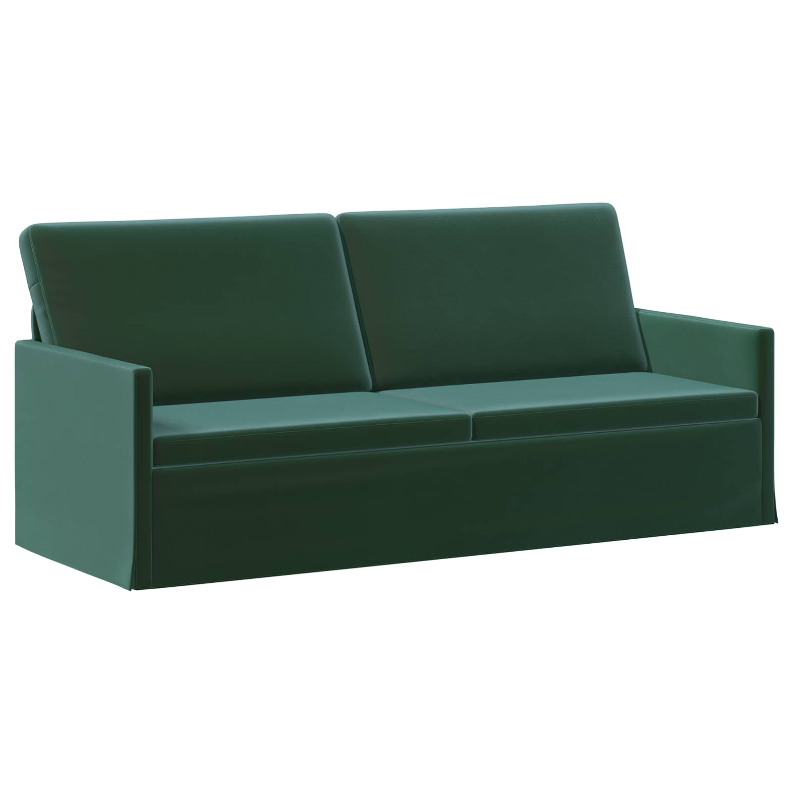 Kavčna garnitura 2 pcs Temno zelena Žamet