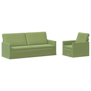 vidaXL Diivanikomplekt 2 pcs Hele roheline Samet