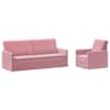 vidaXL Diivanikomplekt 2 pcs Roosa Samet