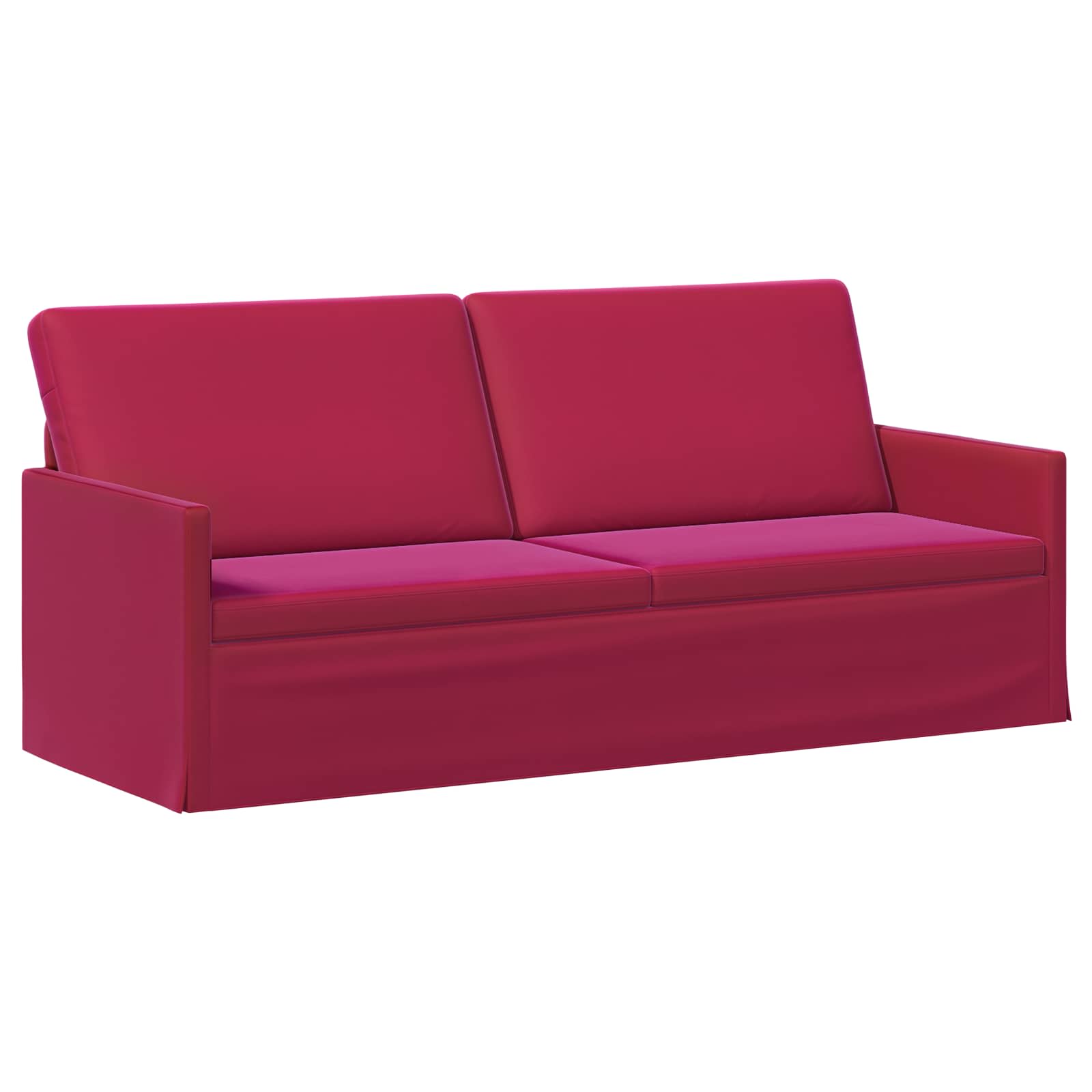 vidaXL Bankstel 2 st 4-zits Wijnrood 190 x 81 x 82 cm fluweel, foto 4