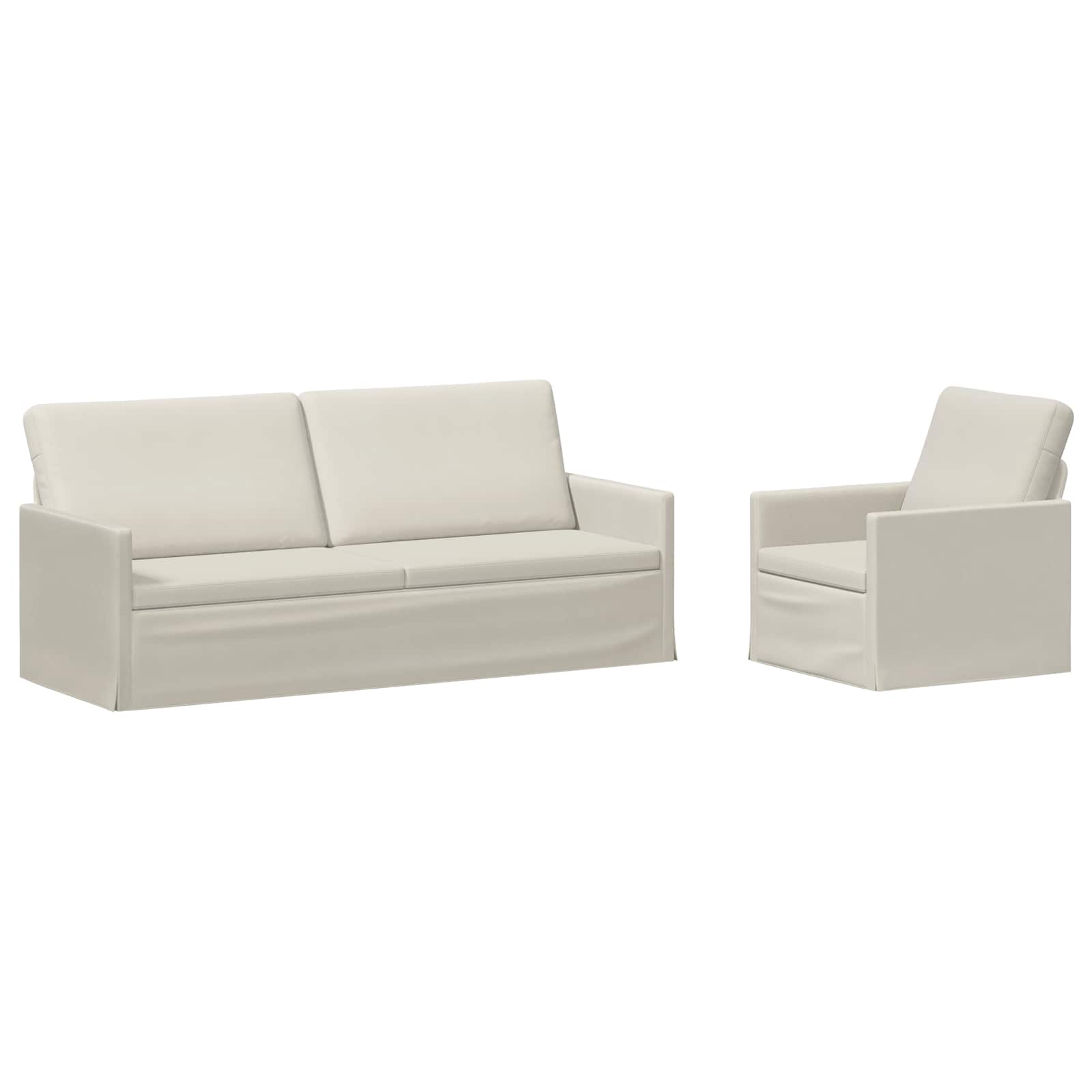 Kavčna garnitura 2 pcs Krem Žamet