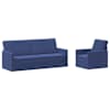vidaXL Diivanikomplekt 2 pcs Politsei sinine Samet