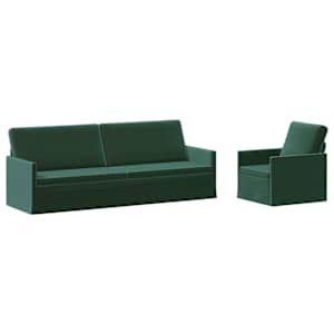 vidaXL Diivanikomplekt 2 pcs Tumeroheline Samet