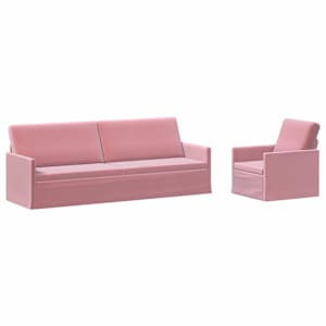 vidaXL Diivanikomplekt 2 pcs Roosa Samet