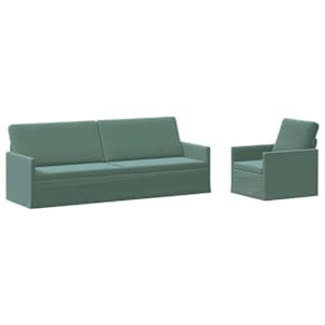 vidaXL Diivanikomplekt 2 pcs Mere Roheline Samet