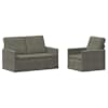 vidaXL Diivanikomplekt 2 pcs Helehall Korter kangas