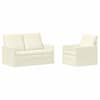 vidaXL Diivanikomplekt 2 pcs Kreemjas Korter kangas