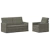 vidaXL Diivanikomplekt 2 pcs Helehall Korter kangas