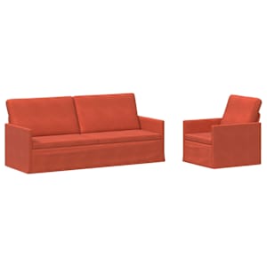 vidaXL Diivanikomplekt 2 pcs Punane oranž Korter kangas