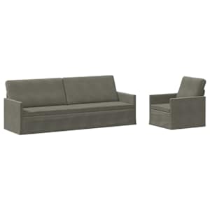 vidaXL Diivanikomplekt 2 pcs Helehall Korter kangas