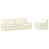 vidaXL Diivanikomplekt 2 pcs Kreemjas Korter kangas