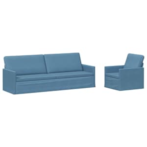vidaXL Diivanikomplekt 2 pcs Sinine Korter kangas