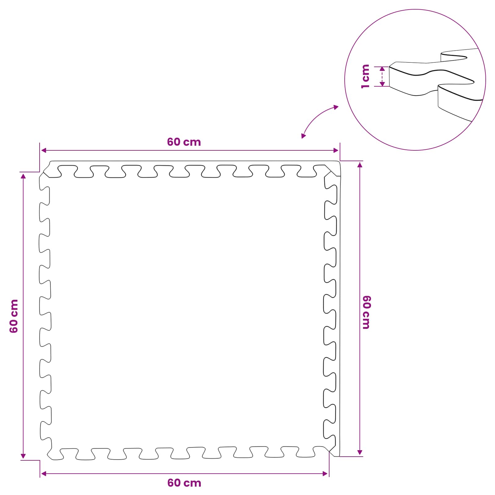 Zwembad Grondmat 6 pcs Grijs 2,16 m² EVA Schuim image 9