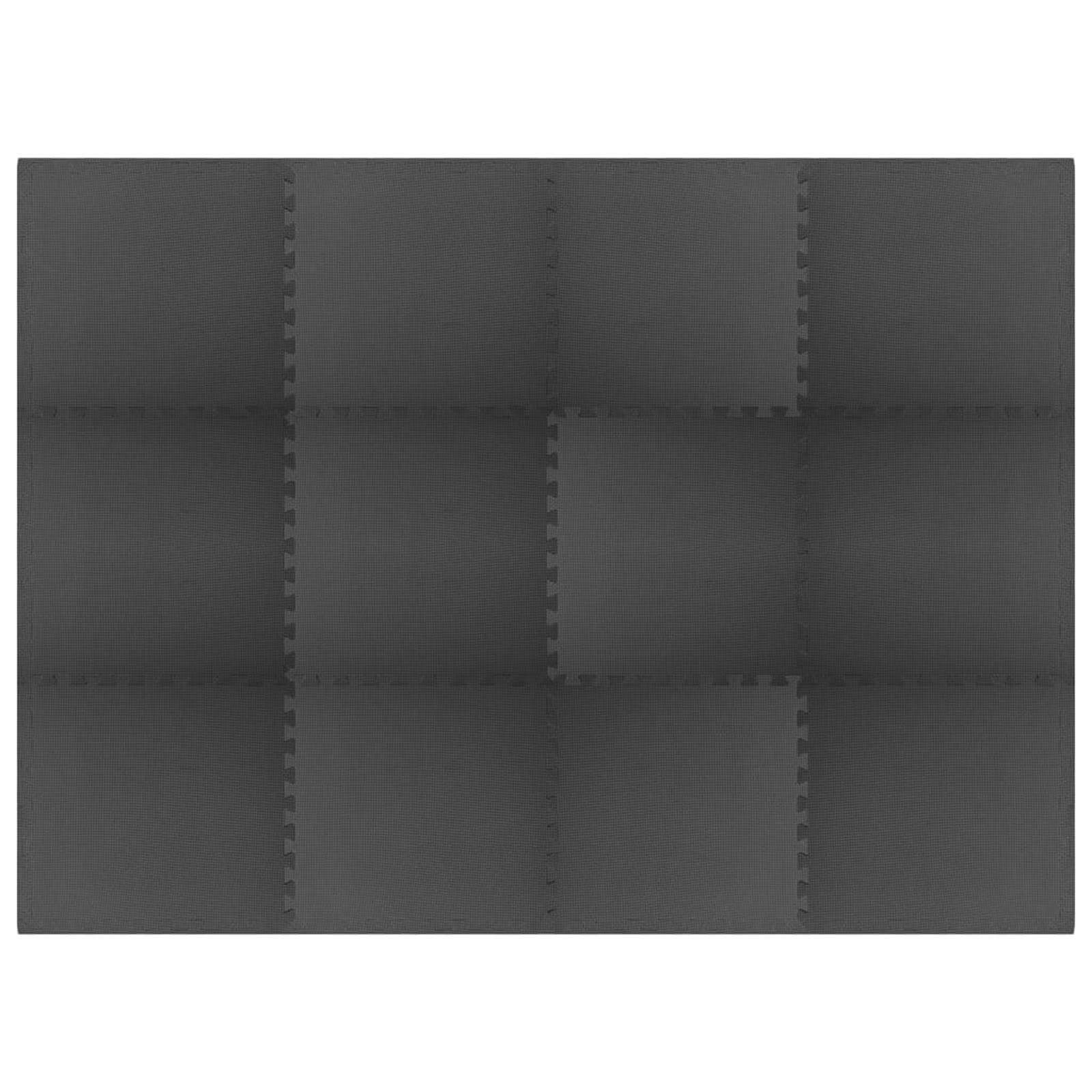 Thumbnail - vidaXL Puzzle-Übungsmatten 12 pcs Schwarz 4,32 ㎡ EVA-Schaum
