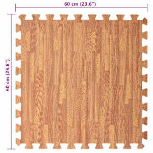Puzzle cvičební podložky 24 pcs Hnědá 8,64 m² EVA pěna - obrázek 6
