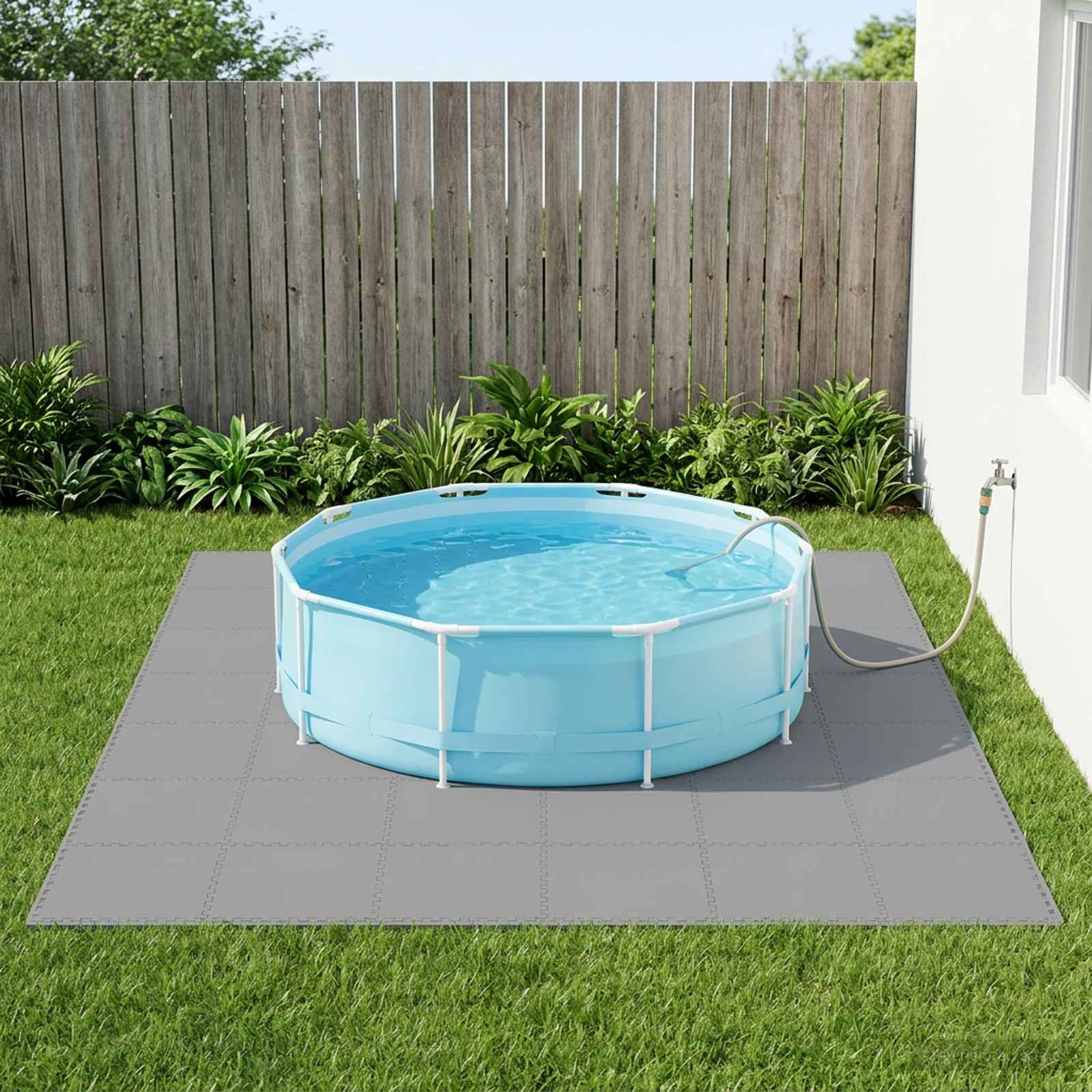 Zwembad Grondmat 50 pcs Grijs 18 m² EVA Schuim image 1