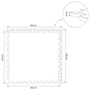 Rohož pod bazén 6 pcs Šedá 2,16 m² EVA pěna - obrázek 9