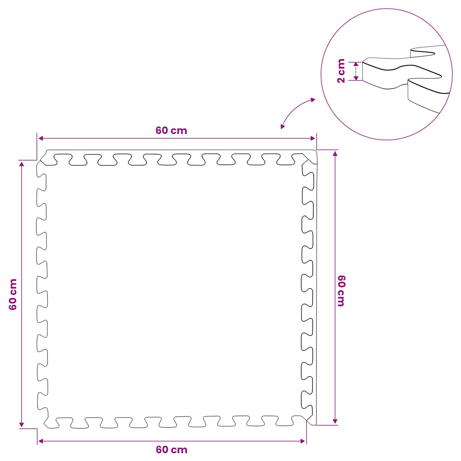 Zwembad Grondmat 12 pcs Grijs 4,32 m² EVA Schuim image 9