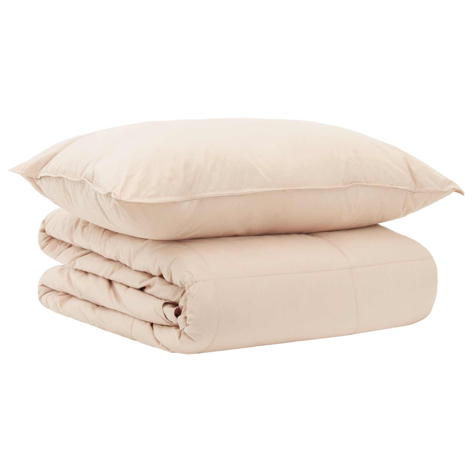 Dekbedset 2 st 155 x 200 cm Winter 350 gsm Beige image 1