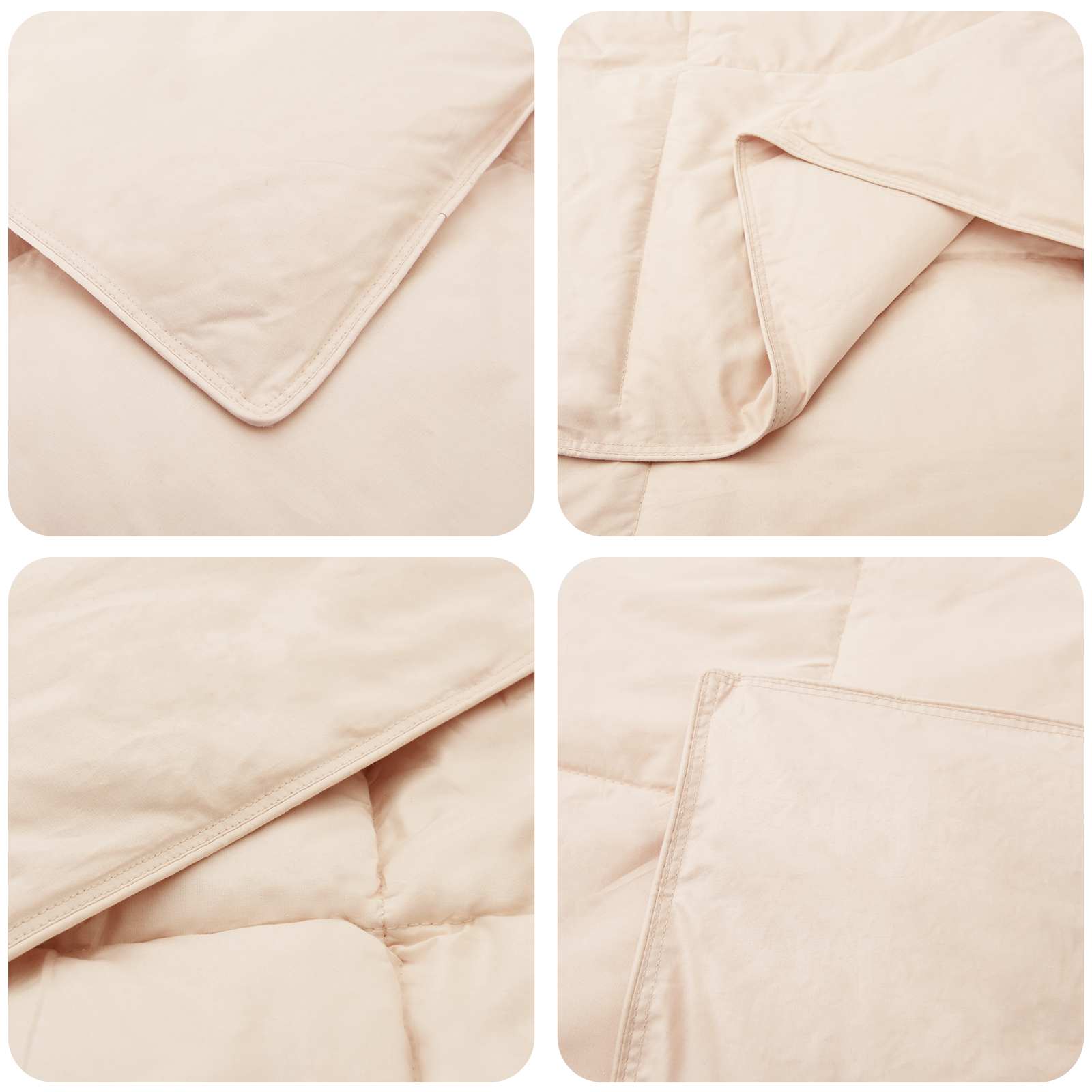 Dekbedset 2 st 200 x 200 cm Alle seizoenen Kapokvezel Beige image 4