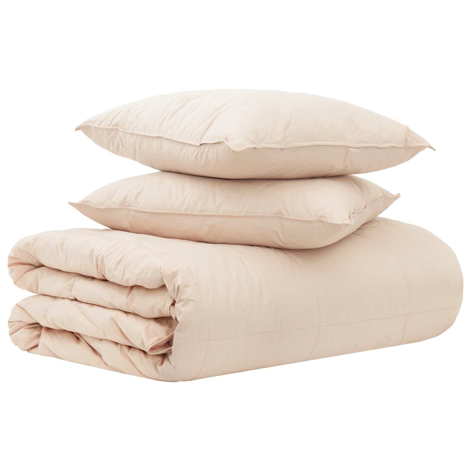 Dekbedset 2 st 200 x 220 cm Alle seizoenen Kapokvezel Beige image 1