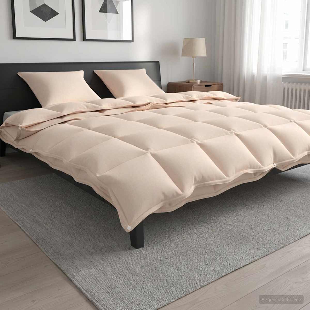 Dynebetræk Sæt 2 stk. Kapok og Polyester Beige