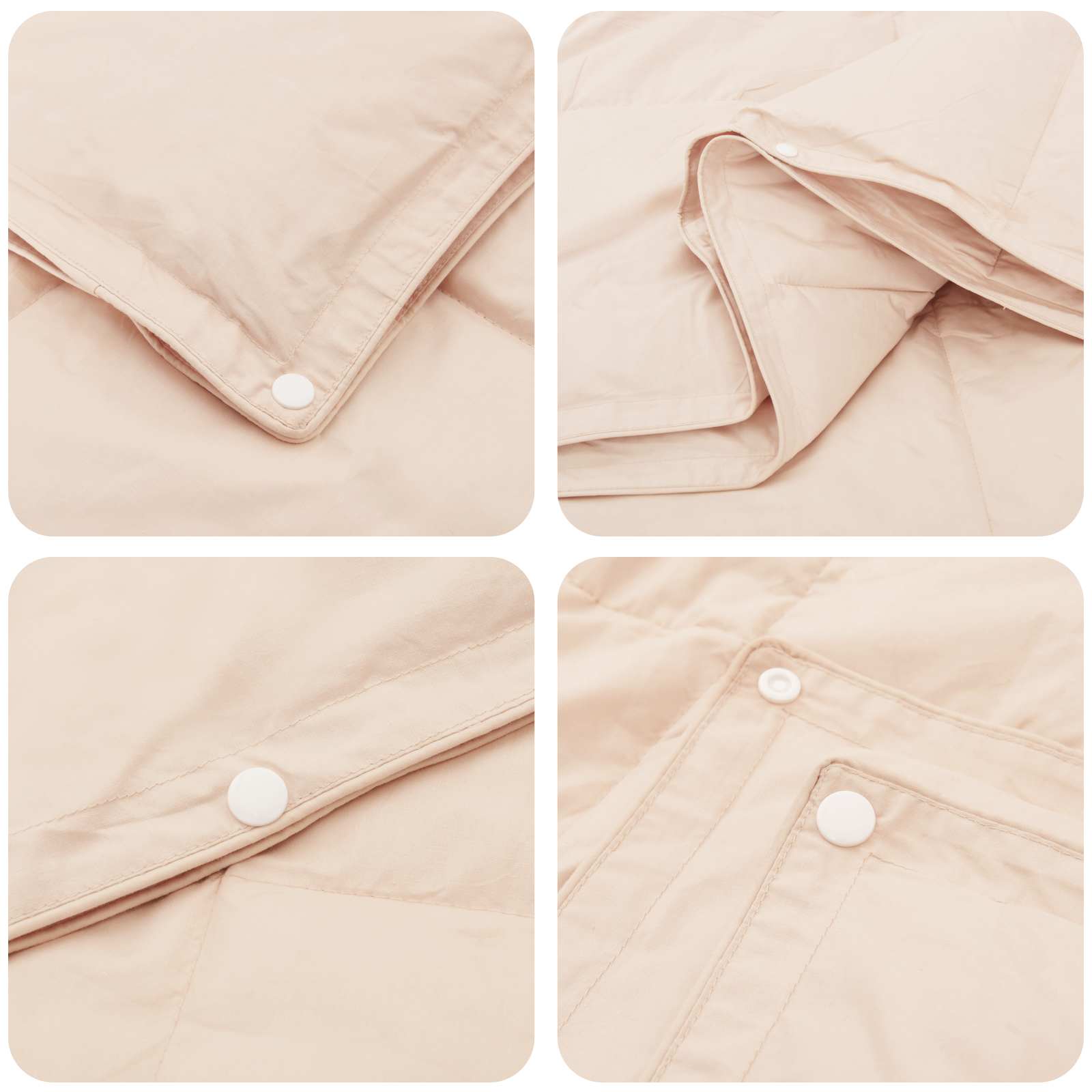 Dekbedset 2 st 200 x 220 cm Kapok en Polyester Beige image 5