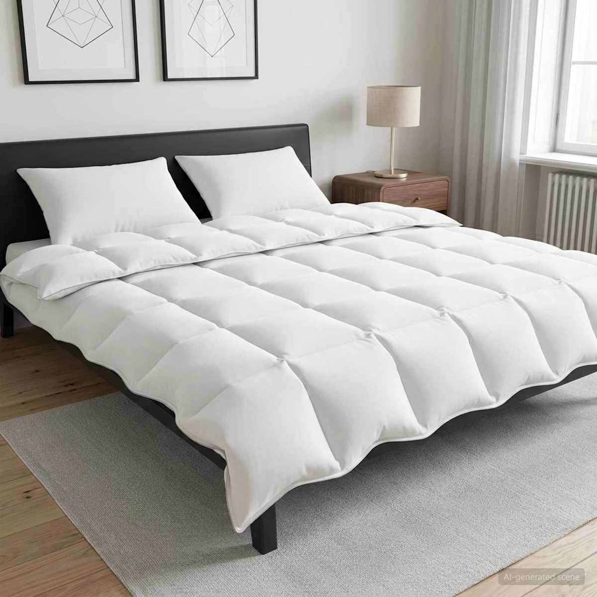 Duvet og Pude Sæt 3 stk. Vinter 1200 g/stk Hvid