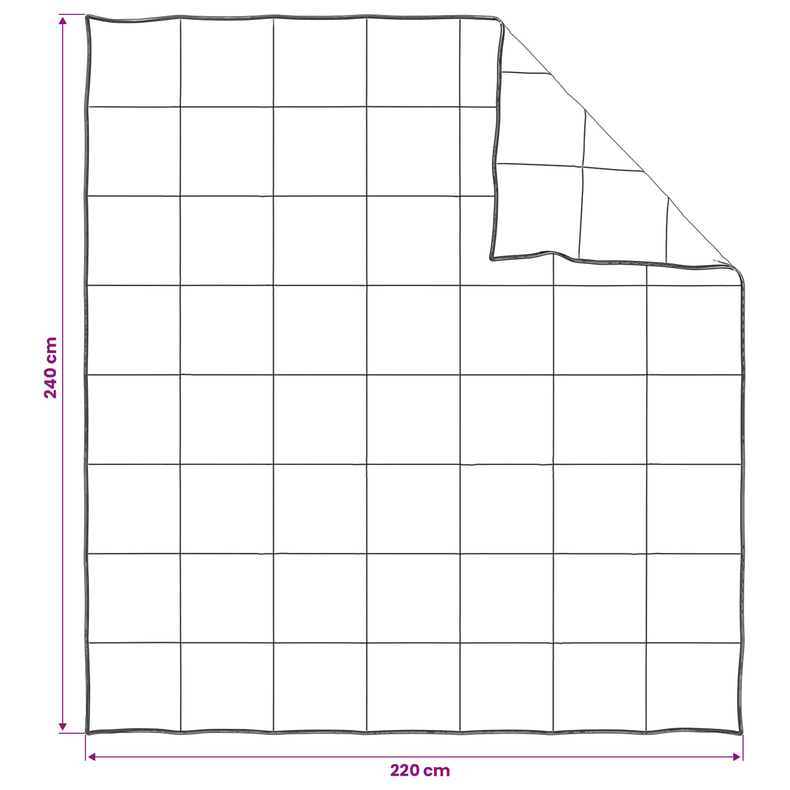 Dekbed en Hoofdkussen Set 3 st 240 x 220 cm Winter 430 g/stuk image 7