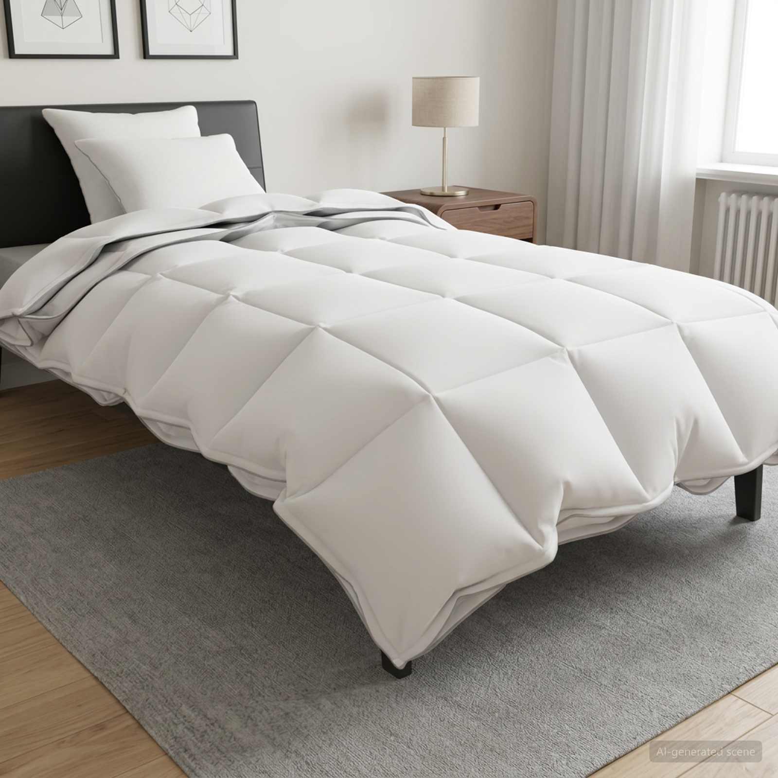 Komplet odej 3 kos 155 x 220 cm Za vse letne čase Bambus Bela