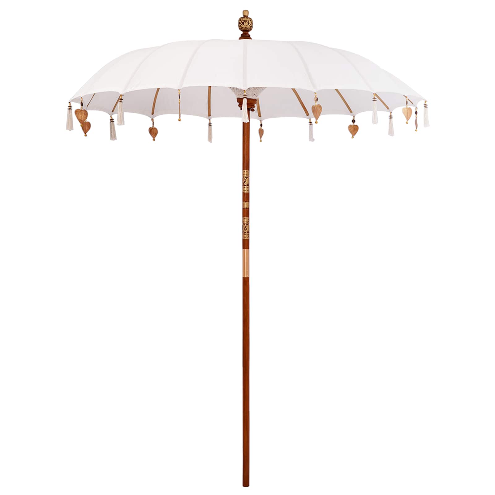 Balinese parasol met voet Rond 190 x 190 x 295 cm image 2