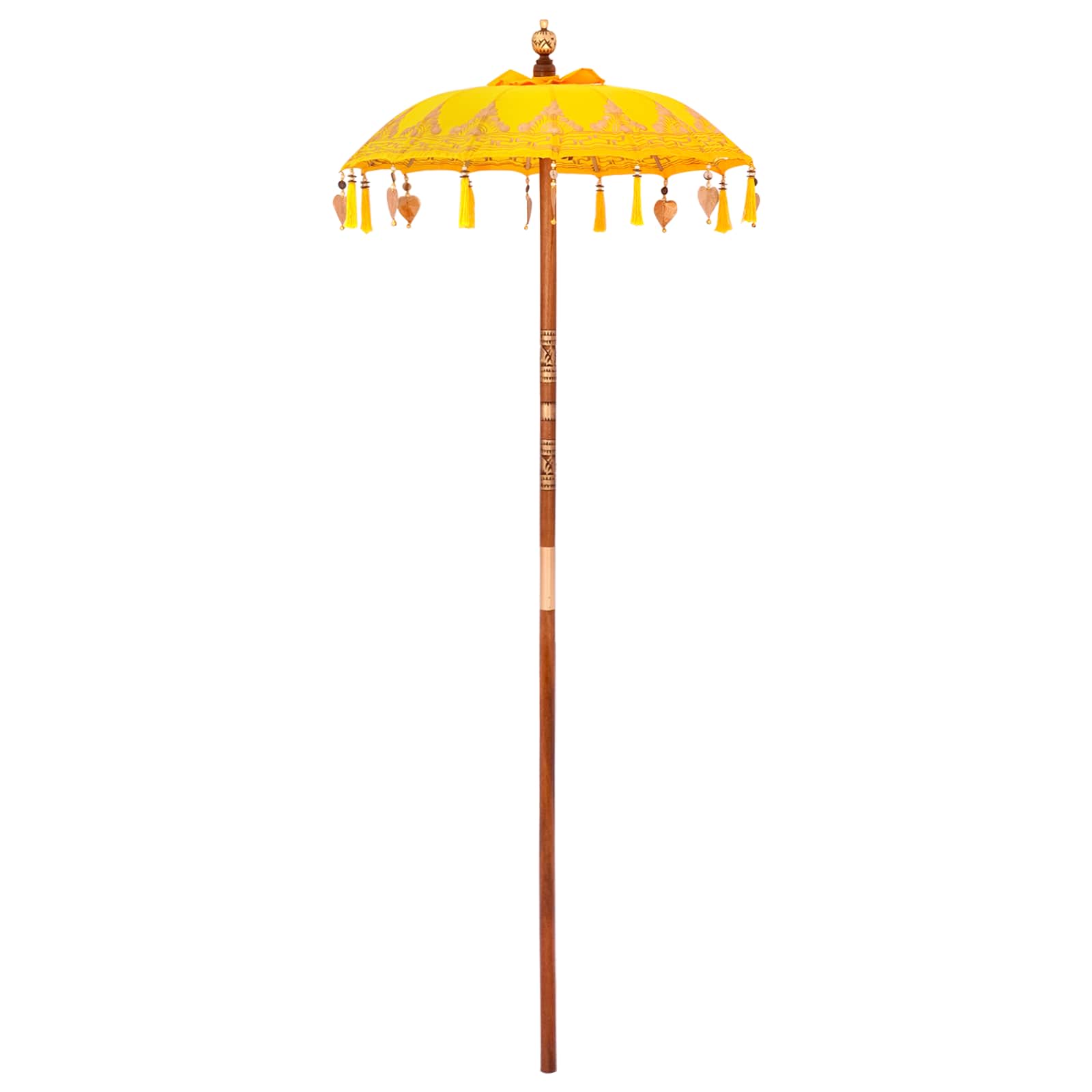 Balinese parasol met basis 2 st Geel image 2